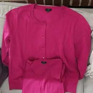 Talbot's magenta twin-set 1x